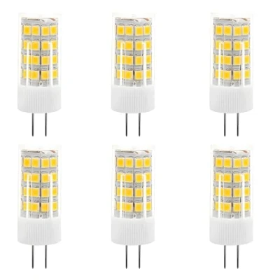 Afbeelding van 6 Pack G4 AC/DC 12V LED lamp, 5 Watt, 500 Lumen, Warm Wit 3000K, 360 Stralingshoek, 50W Equivalent, Halogeen/Xenon/Gloeilamp Vervangingslamp, Niet Dimbaar