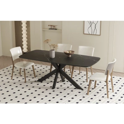Afbeelding van Jonckheere Collectie Apollo tafel 180cm deens ovaal steen zwart