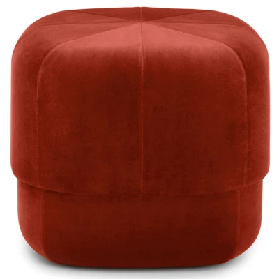 Afbeelding van Normann Copenhagen Circus Velour Poef Small Rust