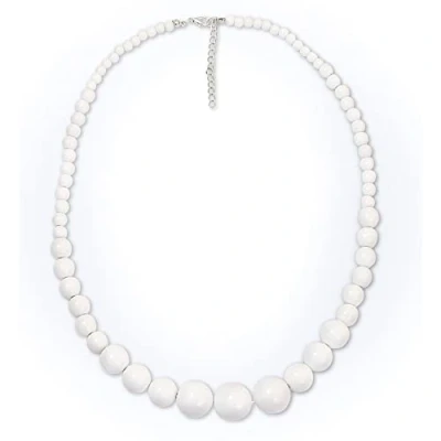 Afbeelding van Widmann Parelketting 70s, Wit / Beige Carnavalskleding Verkleedkleding