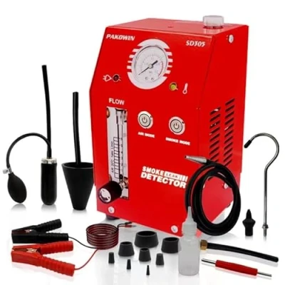 Afbeelding van PAKOWIN Automatische rookmachine lekdetector, 12 V DC EVAP vacuümsysteem, diagnosetester voor buissystemen met multifunctionele en drukweergave, rood