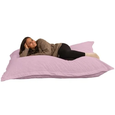Afbeelding van Bananair Enorme zitzak XXL voor binnen van corduroy, 180 x 140 cm, zacht, comfortabel en afneembaar, royaal gevoerd, volledige ontspanning, bed, XXL, slaapkamer, jongeren, gamer