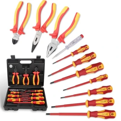 Afbeelding van CCLIFE 11 delige VDE geïsoleerde schroevendraaier tang set met spanningstester sleuf Philips