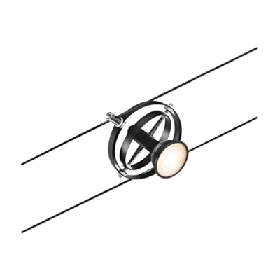 Afbeelding van Paulmann 94441 Cardan Kabelspot, voor kabelsysteem CorDuo, DC, maximaal 10 watt, aanvulling, zwart, kunststof, GU5,3, zonder verlichtingsmiddel