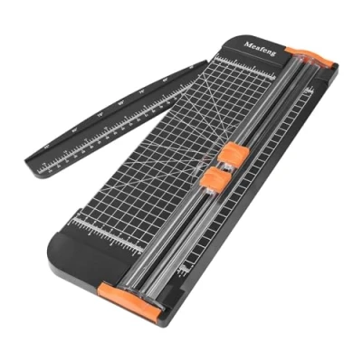 Afbeelding van Meafeng 2 blade A4 Papiersnijder 12 Inch met Automatische Veiligheidsbescherming en Zijliniaal, Gebruikt Voor Het Snijden Van Kraftpapier, Coupons, Etiketten Karton