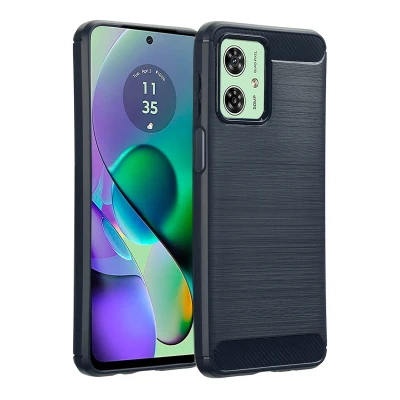 Afbeelding van Motorola Moto G54 Hoesje Siliconen en TPU (zacht) imoshion Softcase/Backcover Donkerblauw Telefoonhoesje