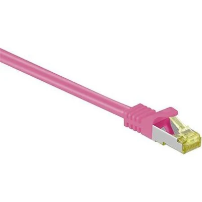 Afbeelding van Cat 7 S/FTP Netwerkkabel Patchkabel Afgeschermd 10 Gbps 0.5 meter Roze Allteq