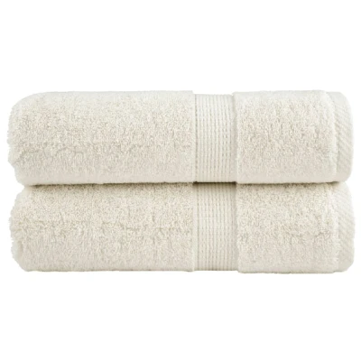 Afbeelding van vidaXL Gastendoekjes 2 st 600 g/m² 30x50 cm 100% katoen crèmekleurig