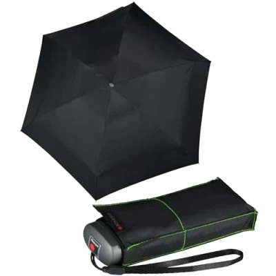 Afbeelding van Knirps Zakparaplu reizen, Neon Zwart, 93 cm, Super Mini