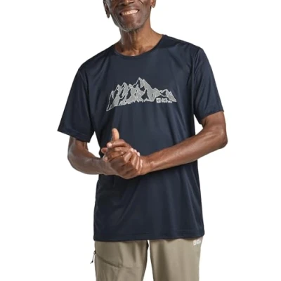 Afbeelding van Jack Wolfskin Sport Tshirt, Heren, Maat: Small, Mtn midnight sky