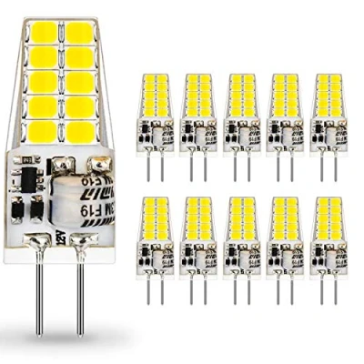 Afbeelding van 3.5W G4 LED lampen, AUTING Equivalent aan 35W halogeenlampen, warm wit 3000K lampen 400LM, niet dimbaar AC/DC 12V 360 graden, 10 stuks