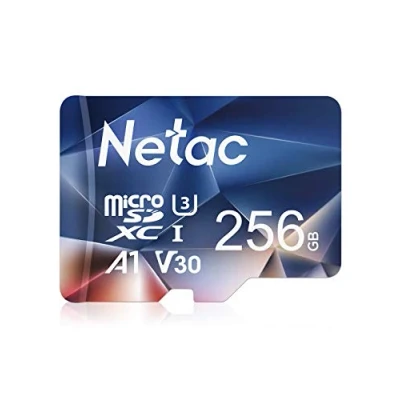 Afbeelding van Netac 256GB Micro SD Geheugenkaart/kaarten SDXC Card voor Camera/Smartphone/Raspberry pi/Fire Tablet/Switch/Drone UHS 1, Class 10, 4K, U3, V30, Waterdicht