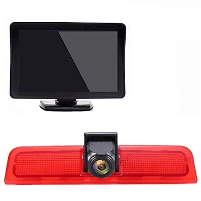 Afbeelding van Derde Dak Top Mount Remlicht Achteruitrijcamera Waterdicht Auto Nachtzicht Parkeercamera+4.3&quot; TFT LCD Monitor voor VW Caddy Transporter Van 2003 2014