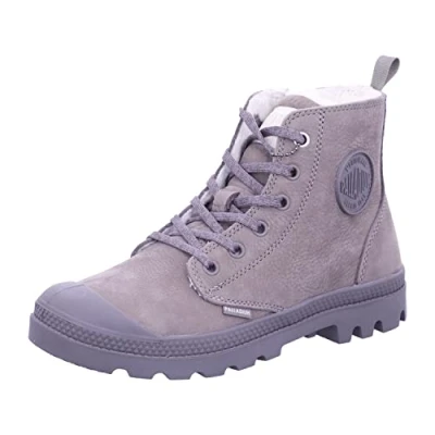 Afbeelding van Palladium Pampa HI ZIP Korte laarzen, Dames, Maat: 40, Cloudburst/charcoal grey Nubukleer