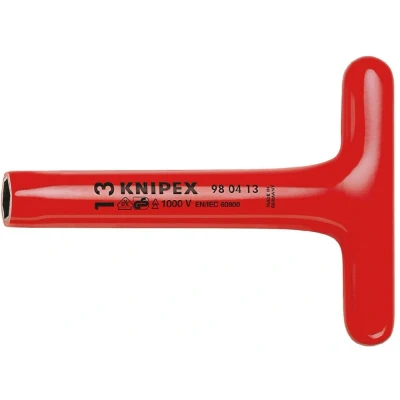 Afbeelding van Knipex 98 04 13 VDE Dopschroevendraaier met T greep Zeskant x 200mm