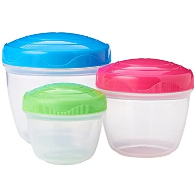 Afbeelding van Sistema TO GO Snack &#039;n&#039; Nest Vershouddozen, 150 ml, 305 520 kleine in elkaar stapelbare voorraaddozen, BPA vrij, gemengde kleuren, 3 stuks