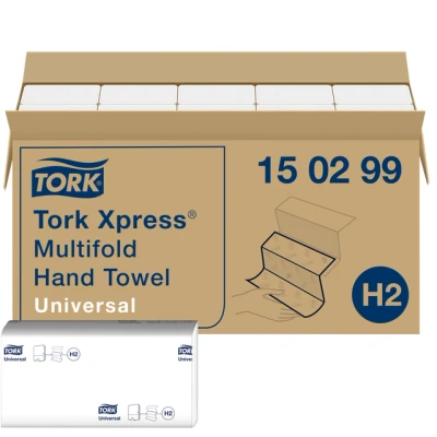 Afbeelding van Tork Xpress Multifold Handdoek 2 laags Wit H2 Universal 150299