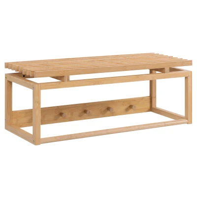 Afbeelding van Wand kapstok Hong in bamboe hout
