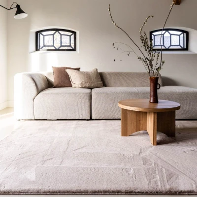 Afbeelding van Interieur05 Hoogpolig Vloerkleed Lux Beige 200x290cm