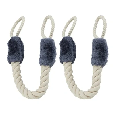 Afbeelding van Relaxdays deurstopper touw set van 2 stuks klembescherming vingerbescherming