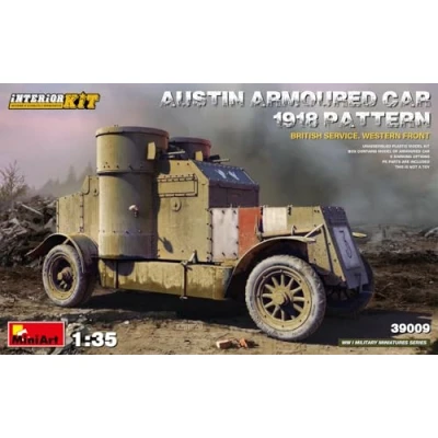 Afbeelding van 1:35 MiniArt 39009 Austin Armoured Car 1918 Britisch Service Westren Front Plastic Modelbouwpakket