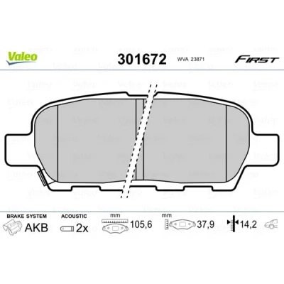 Afbeelding van Valeo Remblokset 301672