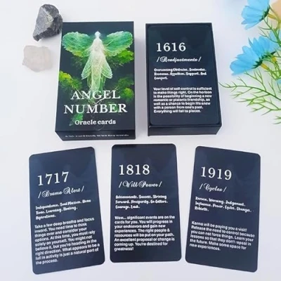 Afbeelding van QCFQCF Angel Numbers Oracle Kaarten, Kaarten voor Beginners, Number Affirmatiekaarten, Vertel je hoe leven de beste manier kunt leiden