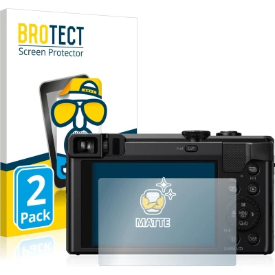 Afbeelding van BROTECT Screenprotector voor Panasonic Lumix DMC TZ80 Folie Beschermfolie matte (2 Stuks)