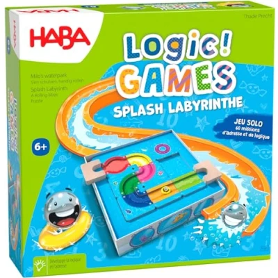 Afbeelding van HABA Logic! Games Splash Labyrint Bordspellen Logica spellen 60 Puzzels 6 jaar en ouder 306824