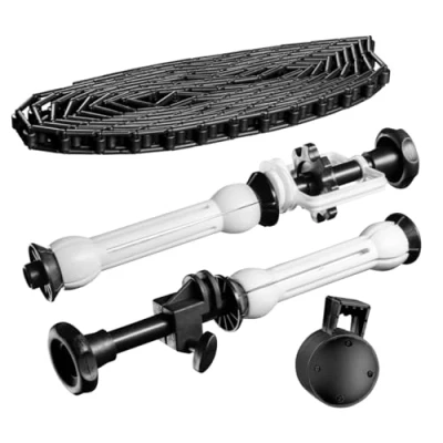 Afbeelding van Walimex achtergrond Expan met ketting en gewicht, zwart