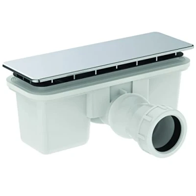 Afbeelding van Ideal Standard Ultra Flat New, inspectiebak voor douchebakken, rechthoekig, ABS deksel, verchroomd
