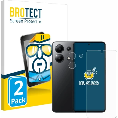 Afbeelding van BROTECT Screenprotector voor Xiaomi Redmi Note 13 (Voor+Camera) Folie Beschermfolie transparant (2 Stuks)