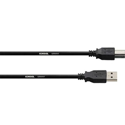 Afbeelding van Cordial USB kabel 2.0 A stekker, B stekker 5.00 m Zwart CUSB 5