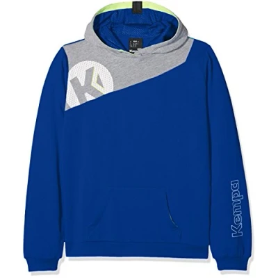 Afbeelding van Kempa Core 2.0 Hoody Kind Royal Blauw Donker Grijs Melange Maat 128