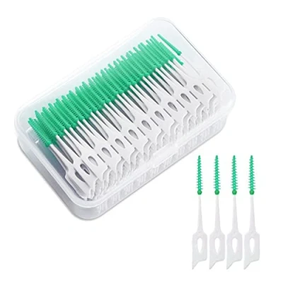 Afbeelding van MIVAIUN 200 STKS interdentale Borstels Tandzijde Borstel Adaptieve Dubbel Gebruik Sticks Draagbare Orale Tand Schoon Floss Tandspleet voor het Beschermen van