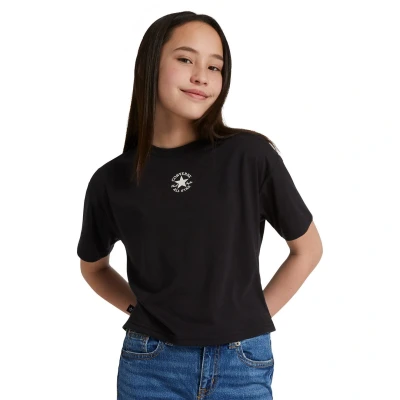 Afbeelding van Converse Chuck Patch BOXY Tshirt print voor kinderen, Maat: 122/128, Black