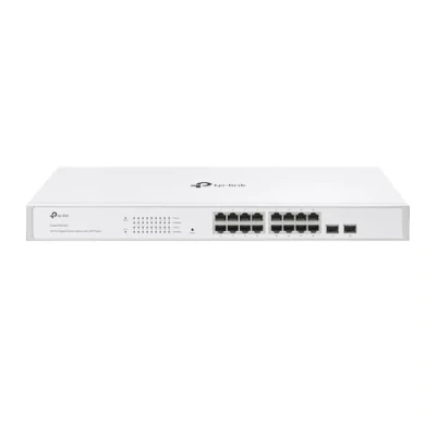 Afbeelding van TP Link Festa FS318G 16 poorts Gigabit Switch met 2 SFP sleuven, gratis cloudbeheer, statische routering, VLAN, ACL, IGMP snooping, ventilatorloos ontwerp