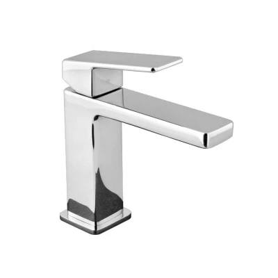 Afbeelding van Wastafelmengkraan Sapho Notos 1 hendel Recht 16.6 cm Chroom