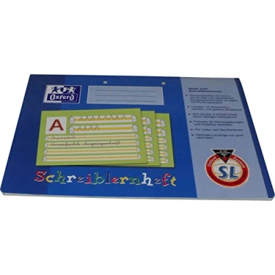 Afbeelding van Oxford 100050305 schrijfblok &amp; schrift Blauw A4