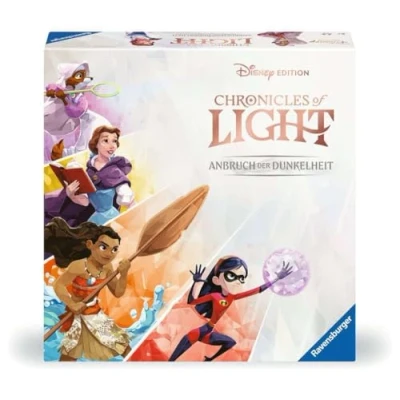 Afbeelding van Ravensburger 228881 Familienspiel Chronicles of Light Disney Edition, Gesellschaftsspiel für Familien und Erwachsene, ab 8 Jahren, 1 4 Spieler Kooperatives Brettspiel: Anbruch der Dunkelheit