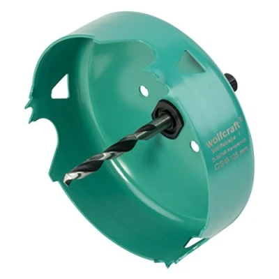 Afbeelding van wolfcraft Carbonstalen gatenzaag, Ø 105 mm I 5972000 Voor het installeren van elektra en sanitair in hout afwerkplaten