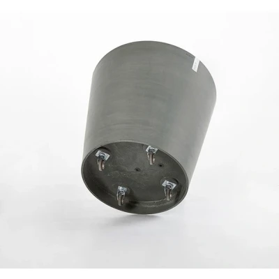 Afbeelding van Ecopots Amsterdam rond 80 cm met wielen grijs planten/bloembak pot