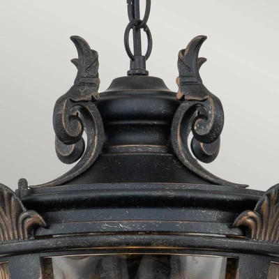 Afbeelding van Elstead Lighting LED Buiten Pendelarmatuur Baltimore 1X E27 Max 60W IP44 Dimbaar Weathered Bronze