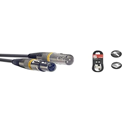 Afbeelding van Stagg SMC1 YW 1m 3ft. Vrouwelijke XLR aan Mannelijke Kabel met Gele Ring