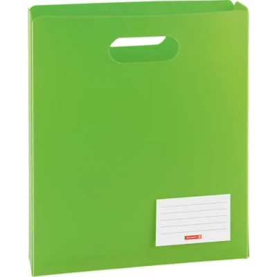Afbeelding van Brunnen 104163552 schriftdoos FACT!pp (25 x 31 5 cm, van doorschijnende PP folie voor A4 schriften en snelhechters, boven open) groen/kiwi