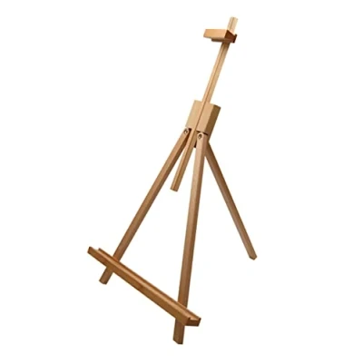 Afbeelding van Paintersisters® Display ezel Prato, tafelezel van beukenhout, zitezel voor spieraam tot 70 cm, inklapbare schilderijhouder, mini ezel, statief