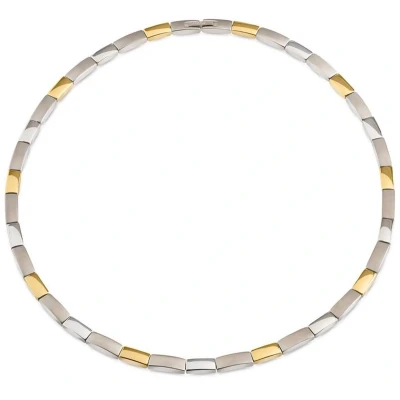 Afbeelding van Boccia titanium bicolor collier rechthoekige schakels 08043 02