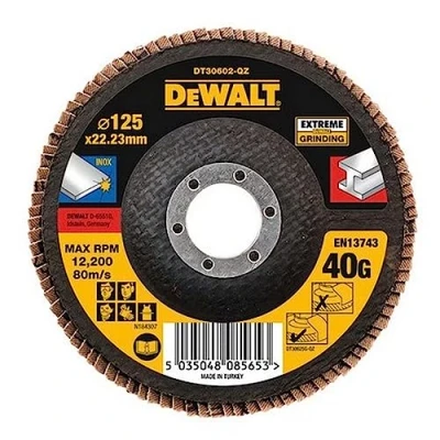 Afbeelding van DeWalt Accessoires Lamellen schuurschijf EXTREME 125x22.2mm 40G DT30602 QZ 1 stuk