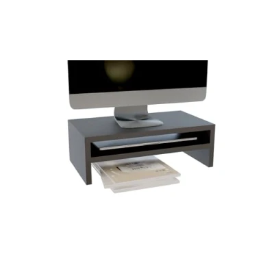 Afbeelding van ComfortCove Monitorstandaard, 2 laags Computermonitor Verhoger, Laptopstandaard, Computerstandaard, Printerstandaard met Opbergplank, ideaal voor je Thuiskantoor, Zwart