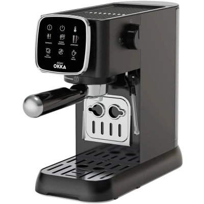 Afbeelding van arzum OK0034 0500 Espressomachine Met filterhouder Chroom melkopschuimer